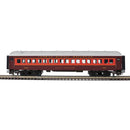 PREORDER Atlas 2001199 O 60' Heavyweight Coach - 2-Rail - Ready to Run - Trainman(R) -- Conway Scenic Railroad (maroon, red, cream)