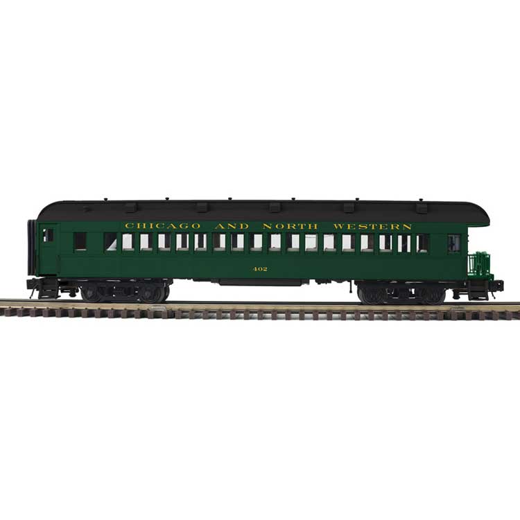 PREORDER Atlas 2002772 O 60' Heavyweight Observation - 2-Rail - Ready to Run - Trainman(R) -- Chicago & North Western (Pullman Green, black)