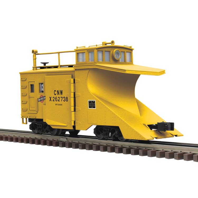 PREORDER Atlas 3001677 O Russell Snow Plow - 3-Rail - Ready to Run - Premier(R) -- Chicago & North Western (yellow)