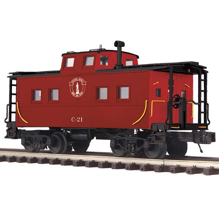 PREORDER Atlas 3001688 O Northeastern-Style Caboose - 3-Rail - Ready to Run - Premier(R) -- Boston & Maine (red, black, Minuteman Logo)