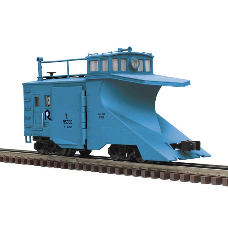 PREORDER Atlas 3001680 O Russell Snow Plow - 3-Rail - Ready to Run - Premier(R) -- Rock Island (blue, black, white)