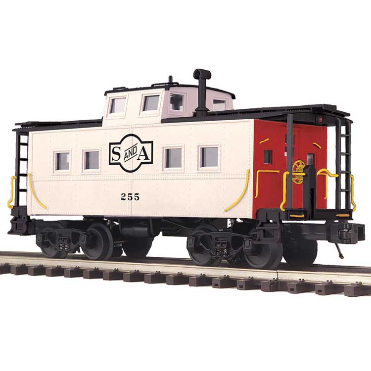 PREORDER Atlas 3001691 O Northeastern-Style Caboose - 3-Rail - Ready to Run - Premier(R) -- Savannah & Atlanta/Southern (white, black, red)