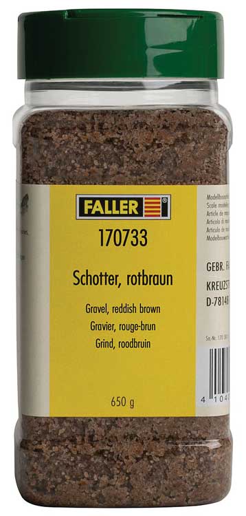 PREORDER Faller Gmbh 170733 HO Crushed Stone Ballast -- Red-Brown 22.9oz  650g