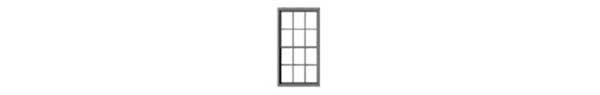 Tichy Train Group HO 8308 6-6 Double-Hung Masonry Window with Glazing and Shades 38 x 68" Scale (12)