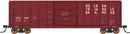 PREORDER Intermountain N 67519 Pullman-Standard 5277 Cu.Ft. Exterior-Post Boxcar, Pinnacle, Golden Triangle Railroad (brown, white)