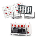 PREORDER Busch HO 1866 20 Barrier Fence Sections with 4 Storage Carts