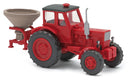 PREORDER Busch HO 51363 1964 Belarus MTS-50 Farm Tractor with Fertilizer Spreader, Assembled, Red