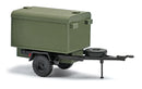 PREORDER Busch HO 53614 1966 HL 10 Box-Body Trailer, Assembled, Green
