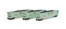 Athearn HO ATH-1401 Berwick Bathtub Gondola w/Load (Primed For Grime) 3 pack (PRAX) 99046/99055/99069