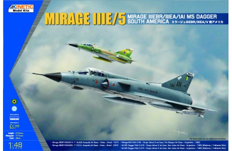 Kinetic Model Kits 48052 1/48 SOUTH AMERICAN MIRAGE III/V DAGGER/FINGER