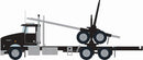 Trainworx N 48081 Kenworth T800 Logging Truck, Black