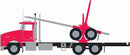 Trainworx N 48083 Kenworth T800 Logging Truck, Red