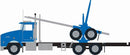 Trainworx N 48084 Kenworth T800 Logging Truck, Blue
