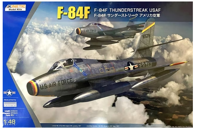 Kinetic Model Kits 48113 F-84F Thunderstreak USAF  1/48