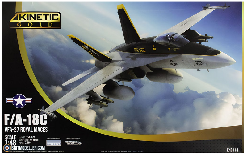 Kinetic Model Kits 48114 F/A-18C VFA-27 Royal Maces 1/48