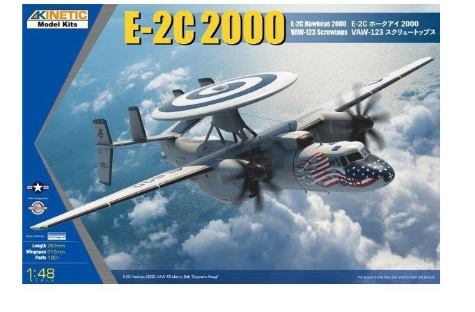 Kinetic Model Kits K48135 E-2C Hawkeye 2000 VAW-123 Screwtops CAG Birds 1/48