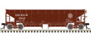 Atlas HO 20006804 70-Ton Hart Ballast Car, Master, Denver & Rio Grande Western 25018 (Boxcar Red, white)