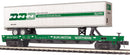 MTH Premier O 20-95641 Flat Car with 48' Trailer, Burlington Northern