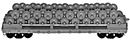 Tichy Train Group HO 4023 40' Company Wheel Service Flatcar with Load Kit, Undecorated Single Car