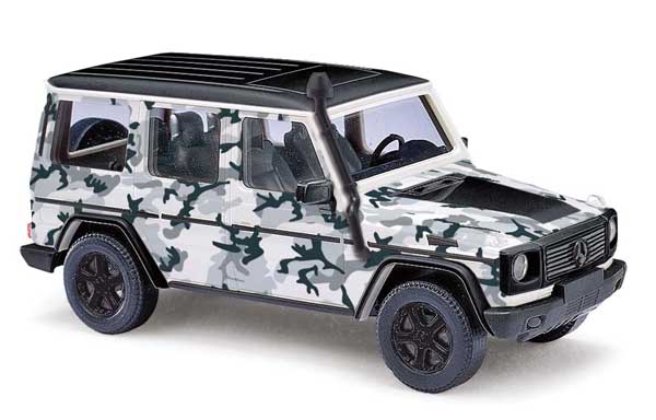 Busch Gmbh & Co Kg 51423 1990 Mercedes-Benz G-Klasse SUV - Assembled -- Crazy in Gray (gray camouflage), HO Scale
