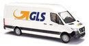 Busch Gmbh & Co Kg 52619 2014 Mercedes-Benz Sprinter Long-Wheelbase High-Roof Passenger Van - Assembled -- GLS (white, yellow, black, German Lettering), HO Scale