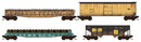 Micro-Trains 983 02 283 N 40' Steel Boxcar, 50' Gondola, 50' Flatcar, 33' Twin Bay Hopper, Penn Central