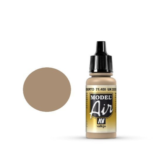 Vallejo Acrylic Paints 71400 Model Air Airbrush Paint, UK Desert Pink (17ml)