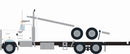 Trainworx N 49082 Kenworth W900 Logging Truck, White