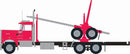 Trainworx N 49083 Kenworth W900 Logging Truck, Red