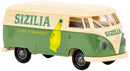 PREORDER Brekina HO 32313 1960-1963 Volkswagen T1b Kasten Cargo Van, Assembled, Sizilia (ivory, green, yellow, German Lettering)
