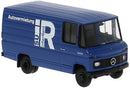 PREORDER Brekina HO 36864 1980s Mercedes-Benz L 406 D Cargo Van, Assembled, InterRent (blue, white, German Lettering)