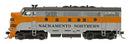 PREORDER Intermountain N 69142S EMD F3A with LokSound & DCC, Sacramento Northern (silver, orange, black)