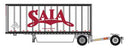 Trainworx N 4289203 28' Pup Van Trailer with Converter Dolly, Assembled, Saia