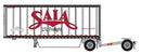 Trainworx N 4289206 28' Pup Van Trailer with Converter Dolly, Assembled, Saia