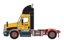 Trainworx N 4259402 Freightliner Cascadia Raised-Roof 2-Axle Semi Tractor, Assembled, Estes