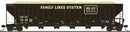 Trainworx N 2702409 Greenville 7000-Cubic Foot Wood Chip Hopper, Family Lines CSXT
