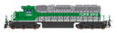 PREORDER Intermountain HO 49378S EMD SD40-2 with LokSound & DCC, First Union Rail Leasing FURX (silver, green)