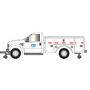 PREORDER Atlas HO 30000168 2008 Ford F-350 Hi-Rail Pickup Truck, Assembled, CSX (white, blue)
