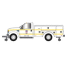 PREORDER Atlas HO 30000172 2008 Ford F-350 Hi-Rail Pickup Truck, Assembled, Union Pacific (white, red, blue, yellow)