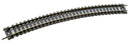 Atlas HO 152 Code 100 Nickel-Silver Snap Track with Black Ties, 18" Radius Curve Bulk