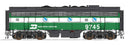 PREORDER Intermountain HO 49548 EMD F7B Phase I, Standard DC, Burlington Northern (Cascade Green, white Hockey Stick Stripe)