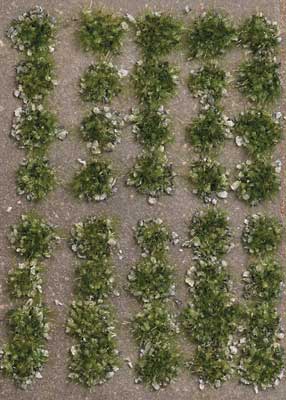 Busch 3553 Grass Tufts with Stones, Late Summer (40)
