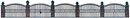 Busch HO 6016 Wrought Iron Fence with Brick Posts 25-1/2"
