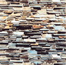 Busch HO 7421 Wall Card, Layered Stone 8-1/4" x 5-13/16" (2)