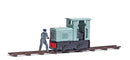 Busch HO 7849 Narrow Gauge Industrial Locomotive and Engineer Miniature Scene