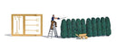 Busch HO 7838 Hedge Trimming Miniature Scene