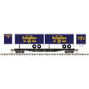 PREORDER Atlas 50006503 50' Piggyback Flatcar w/Two 24' Trailers - Ready to Run -- Erie Lackawanna