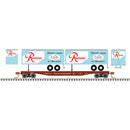 Atlas 50006513 50' Piggyback Flatcar w/Two 24' Trailers - Ready to Run -- Great Northern