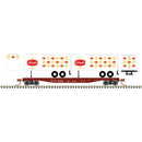 Atlas 50006516 50' Piggyback Flatcar w/Two 24' Trailers - Ready to Run -- TTX