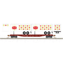 Atlas 50006515 50' Piggyback Flatcar w/Two 24' Trailers - Ready to Run -- TTX